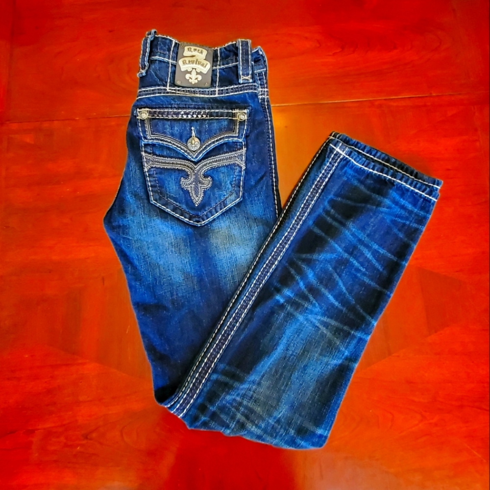 Mens Rock Revival Jeans